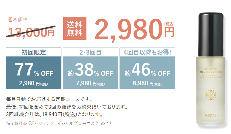 ハリッチプレミアムリッチプラス 公式サイト 最安値